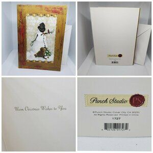Punch Studio Warm Christmas Wishes To You Greeting Card W/ Envelope